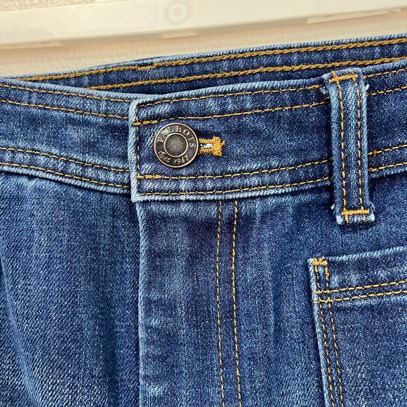 Talbots Flawless High Waist Wide Crop Jeans Size 12 Blue Denim Classic - Picture 4 of 9